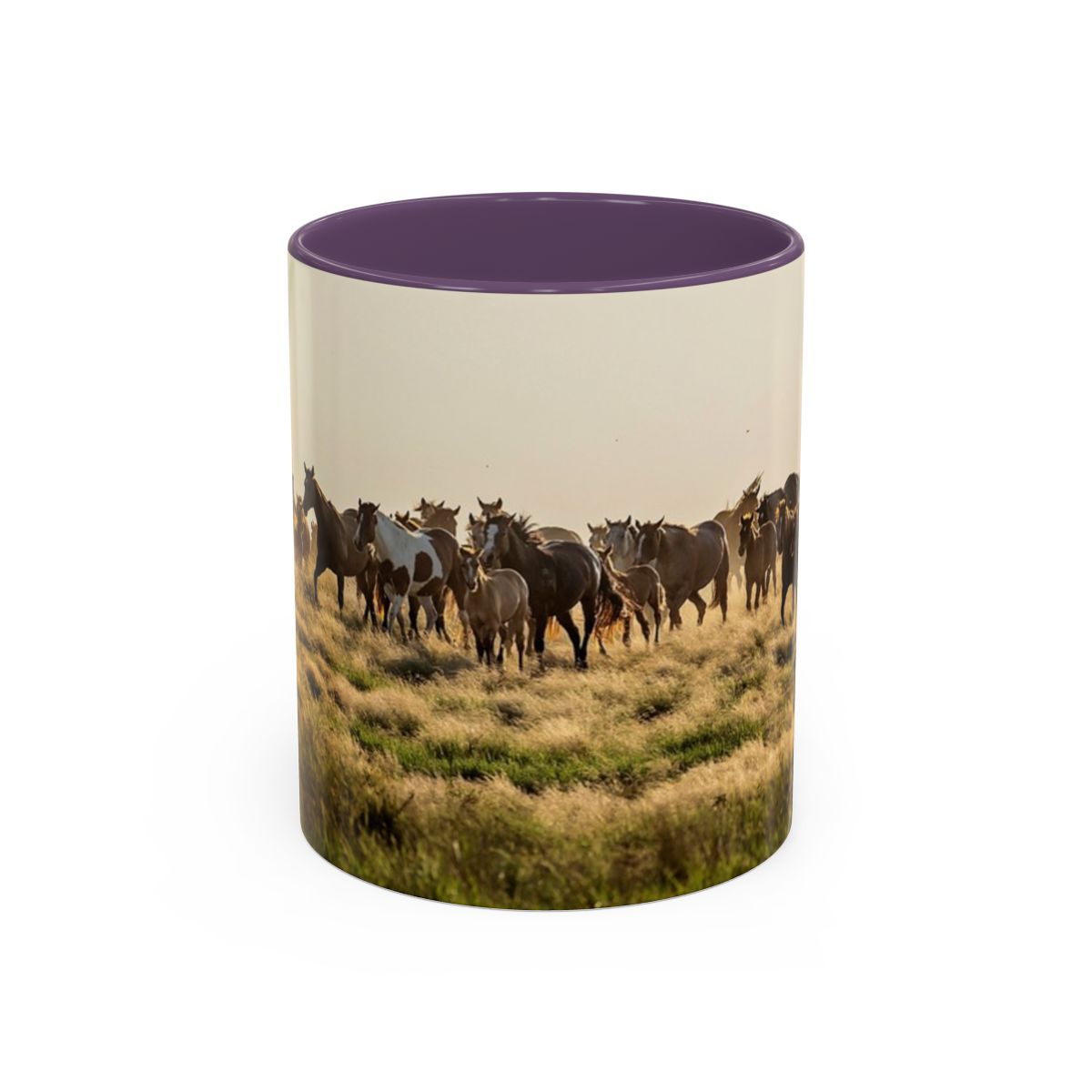 Horses Accent Coffee Mug - 11oz  | Purple_Mug.jpg