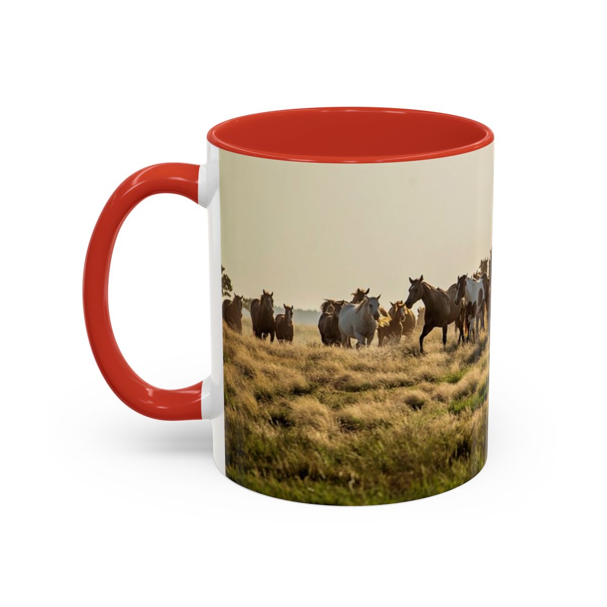 Horses Accent Coffee Mug - 11oz  | Red_Mug.jpg