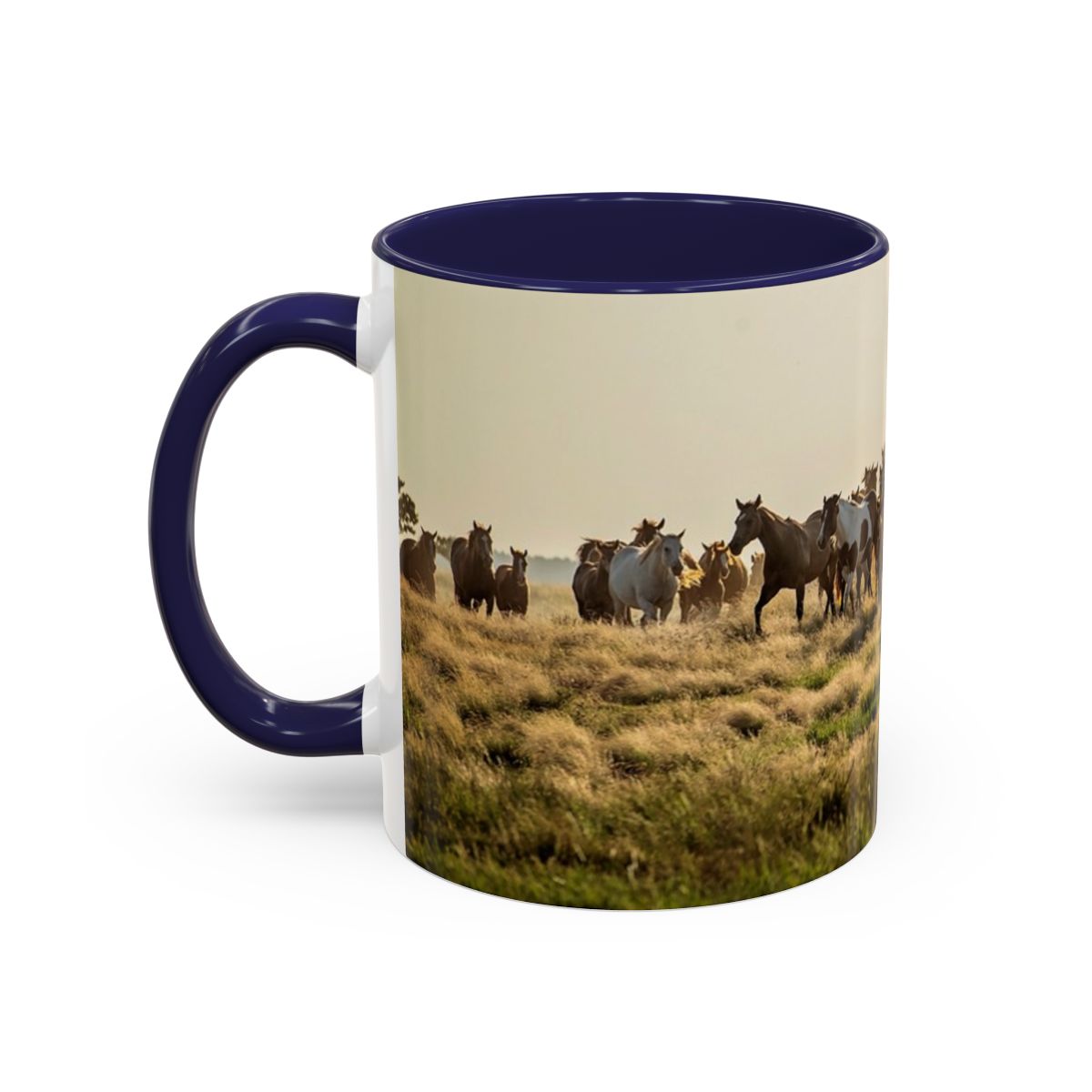 Horses Accent Coffee Mug - 11oz  | Navy_Mug.jpg