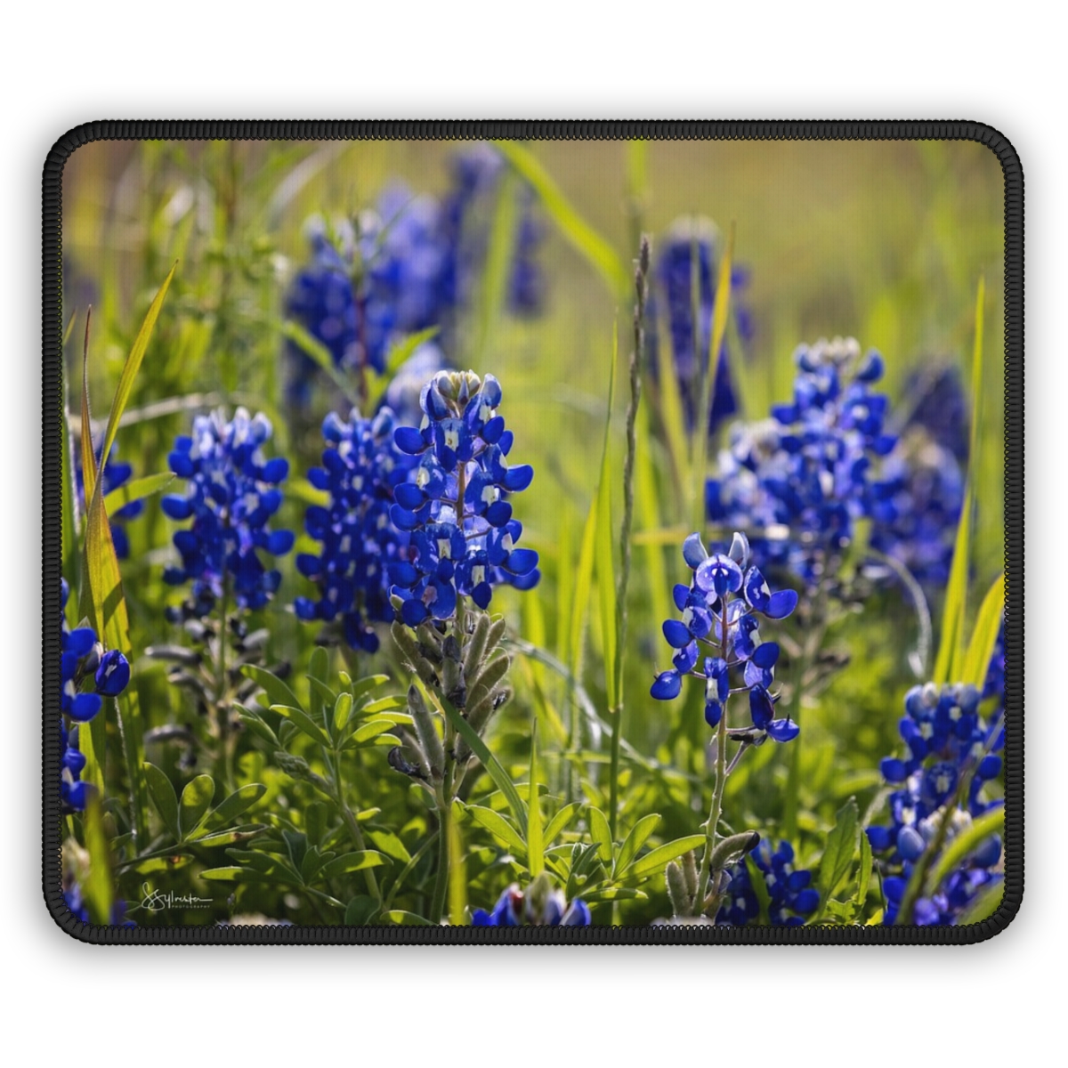 Bluebonnet Floral Gaming Mouse Pad | BlueBonnetgaming-mouse-pad1.jpg