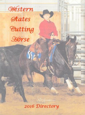 2016 Western States Cutiing Horse Association directory cover by S. Sylvester Photography