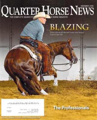 2019.11.01 Quarter Horse News cover photo by S. Sylvester Photography